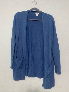 Old Navy Blue Open-Front Women's Cardigan with Pockets